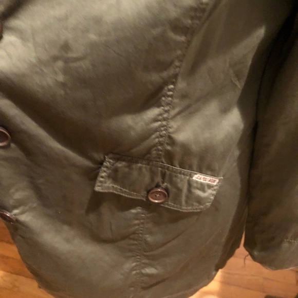 US POLO ASSOCIATION green XL lightweight lined 3/4  jacket trench coat pockets - Picture 8 of 13